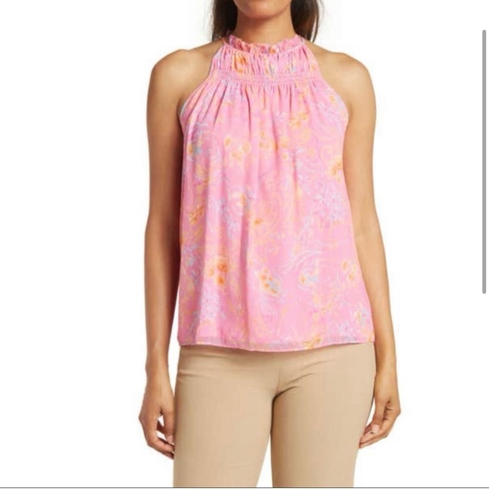 Ramy Brook Harlie Paisley Halter Neck Tank Top